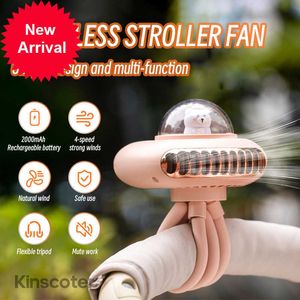 Nieuwe Kinscoter Stroller Fan Portable Flexible Tripod Clip-On Fan 4 Speed ​​Handheld Personal Fan voor autostoel Crib Bike Treadmill