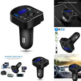 Nieuwe Kit LED met dubbele USB-ingang Draadloze FM Bluetooth-oplader Zender Speler Auto-adapter K8b2