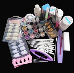 Nieuwe Kit Nail Art UV Gel Solid Extension Manicure Set + Builder Poolse Borstel + Base Coat + Top Coat Nail Art Set