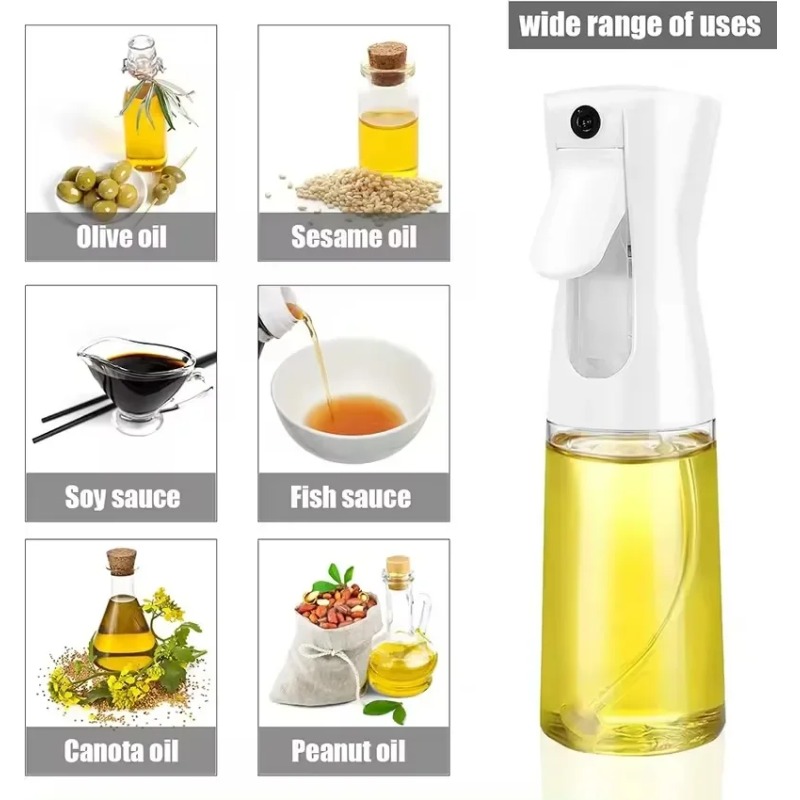 new Kitchen Oil Spray Sprayer Bottle Cooking Kitchen Olive Oil Sprayer for Camping BBQ Baking Vinegar Soy Sauce 200ml 300mlfor Olive Oil Sprayer Camping