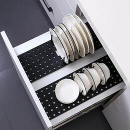 Nouvel organisateur d'étagère de cuisine Assiette télescopique Plaque de séchage BOLLE BOLLE POT COUDE Rangement de rangement de cuisine réglable Plat Drying Rack- pour rack à plat télescopique