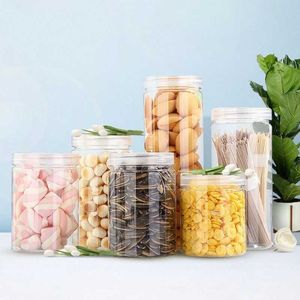 Nouveau réservoir de stockage de cuisine conteneur alimentaire bocal à biscuits étanchéité alimentaire réservoir en verre scellé cuisine divers Grain organisateur transparent