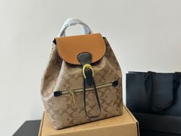 Nouveau Kleo Sac à dos CC Color Block Populaire Unisexe Rétro Cordon Flip Sac à dos Coabag Rétro Sac à main Designer Classique C-Lettre Kleo Grande Capacité Sac à dos