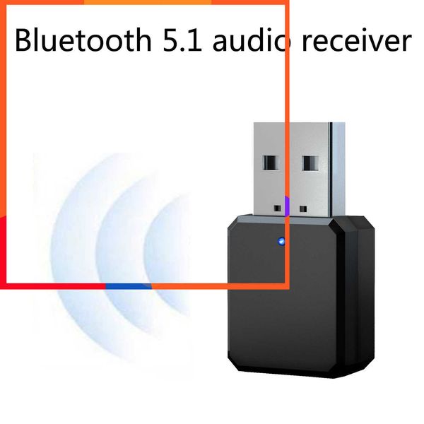 Nuevo Kn318 Bluetooth 5.1 Receptor de audio Salida dual Aux Usb Estéreo Coche Llamada manos libres Adaptador inalámbrico Receptor de video Adaptador de audio