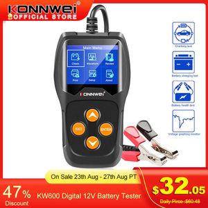 NIEUWE KONNWEI Diagnostic Tools KW600 Auto Batterij Tester 12v 100 tot 2000CCA 12 Volt batterij-tools voor de auto Quick Cranking Charging Diagnostic