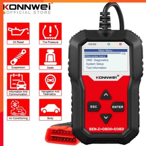 NIEUW KONNWEI KW360 OBD2 AUTO-SCANNER OBD 2 AUTO DIAGNOSTISCH VOOR MERCEDES-BENZ Volledige systemen Diagnostisch gereedschap W212 ABS AIRBABE OLIE RESET