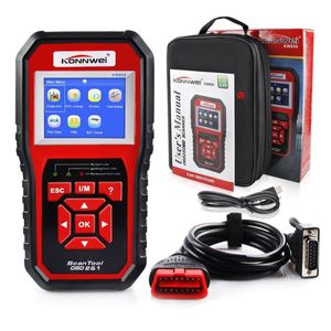 Nieuwe KONNWEI KW850 Obdii Obd2 Eobd Auto Auto Codes Reader Diagnose Scanner Tool 12V Met Doos Ups dhl 227E