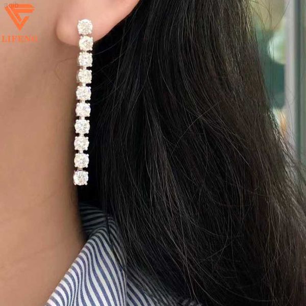 Nouveaux bijoux de mode classiques coréens glacent les boucles d'oreilles en diamant Moissanite pour les femmes ou envoient une petite amie