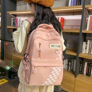 Nouvelle mode coréenne mignonne de loisirs de loisirs en plein air lage sac à dos nylon sac à écoles intermédiaires H524-24.9
