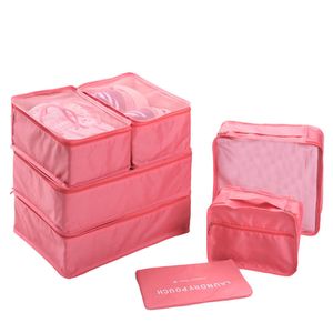 Nieuwe Koreaanse Leisure Reistas 7 Stuk Set Oxford Bag Kleding Schoenpakking Cube Bagage