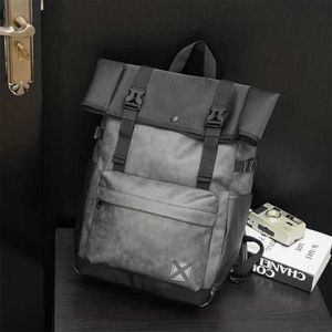 Nieuwe Koreaanse stijl Men Backpack Hoge capaciteit Backpack Male trendy lichtgewicht laptoptas Business Casual Backpack Male schooltas 230411