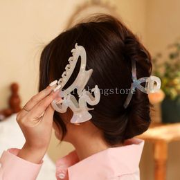 Pinces à cheveux en acétate blanc pour femme, nouveau Style coréen, crabe, Vintage, élégante, couleur sirène, grand requin, pince, accessoires pour cheveux, cadeau