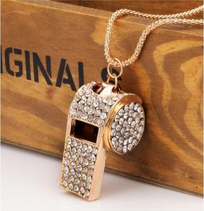 Nieuwe Koreaanse versie legering sieraden fluiten ketting mode wilde ketting meest populaire witte diamanten trui ketting