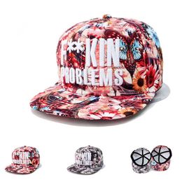 Nieuwe Koreaanse versie van hoge kwaliteit Floral Hat Kleur Bloemen Mannen en Dames Hip Hop Baseball Caps Summer Casual Sun Pet Snapback