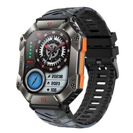 Nouvelle montre intelligente KR80 avec fréquence cardiaque, tension artérielle, communication Bluetooth, boussole, pression atmosphérique, sports de plein air, Three Protection Watch