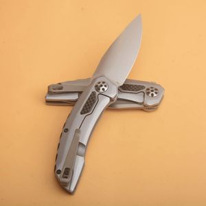 Nouveau KS5510 Flipper Couteau Pliant D2 Satin Lame CNC Acier Inoxydable / Poignée En Fibre De Carbone Roulement À Billes Ouverture Rapide EDC Couteaux De Poche avec Boîte De Vente Au Détail