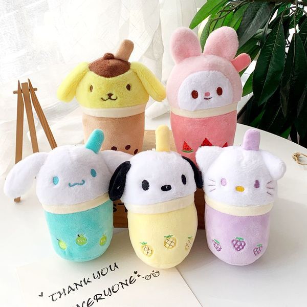 Nuevo Kuromi Milk Tea Cup Pelting Pends Partharetti Cartoon Keychain Bag Pendence