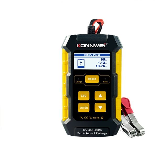 NOUVEAU KW510 Full Automatic 12V Car Tester Battery Tester Repair 5A Battery Chargers Wet Dry Agm Gel Gel Acid Acid Repair Toor Obd