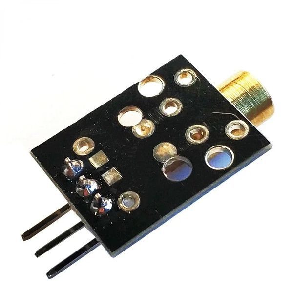 Nuevo KY-008 650nm Módulo de sensor láser 6 mm 5V 5MW Cabezal de cobre de diodo láser rojo para Arduino
