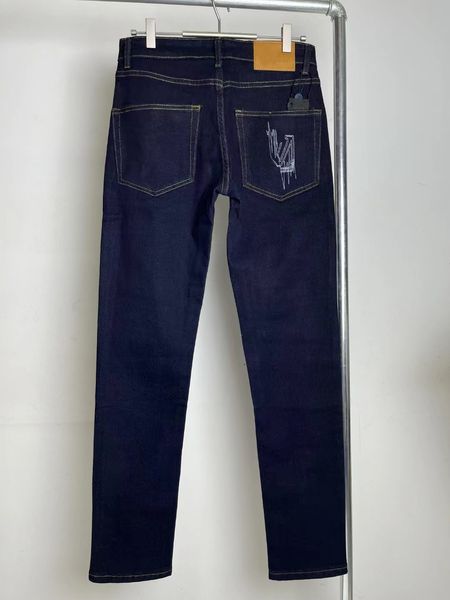 New L jeans bleu marine, jeans pour femmes jeans de créateur qualité haut de gamme design linéaire rétro sports de rue pantalons de sport décontractés pantalons de jogging de créateur les deux jeans pour hommes