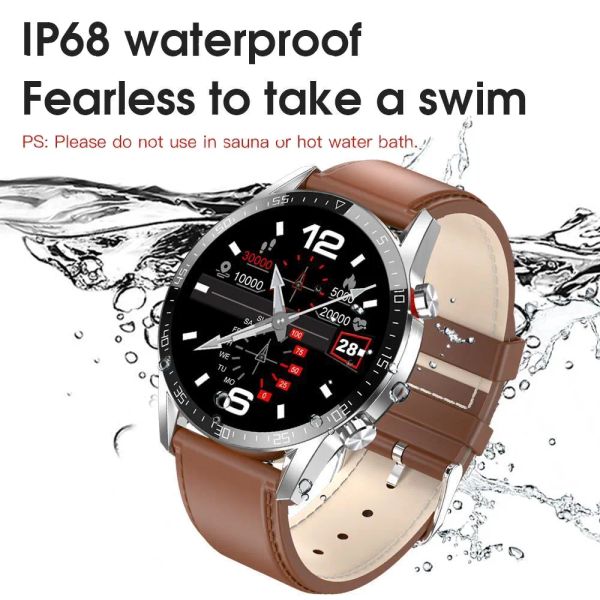 Nuevo reloj inteligente L13 para hombres IP68 resistente al agua ECG PPG Bluetooth llamada presión arterial rastreador deportivo de ritmo cardíaco reloj inteligente deportivo