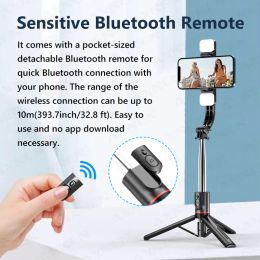 Nouveau trépied L13D Selfie Stick avec rétro-éclairage léger pour voyager en direct Vlog, porte-téléphone rotatif à 360 ° pour smartphone