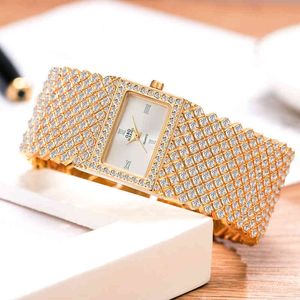 Nieuwe ladi mode casual armband japane beweging kwarts diamanten staalband dames cadeau horloge
