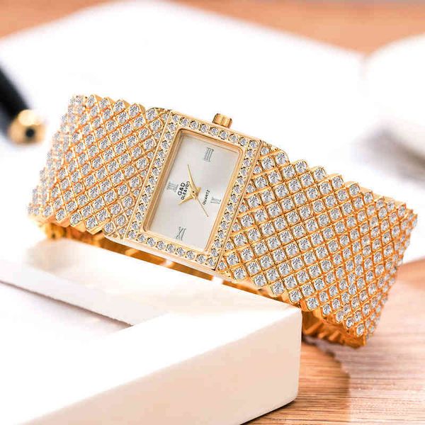 New Ladi Fashion Casual Bracelet Japane Mouvement Quartz Diamond Stainls Steel Band Women's Gift Watch