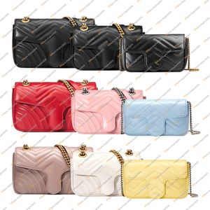 Señoras Moda Casual Designe Lujo Cadena Bolso Crossbody Bolsos de hombro Bolso Messenger Bagss Alta calidad TOP 5A Cuero de vaca 3 Tamaño 443497 446744 476433 Monedero