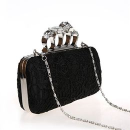 Nieuw-Dames Avondtasje voor Feestdag Koppelingen Knuckle Boxed Kristallen Clutch Cvening Tas voor Bruiloften HQB1716317F