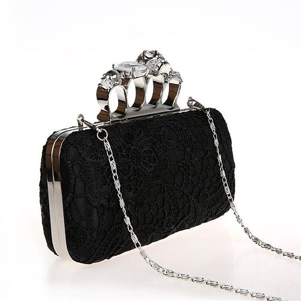 Nouveau-dames sac de soirée pour fête jour embrayages Knuckle boîte cristal pochette sac de soirée pour les mariages HQB1716317F