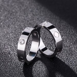 Nieuwe Dames Ring Designer Rose Goud Roestvrij Staal Luxe Kristallen Sieraden Liefde Mannen Commitment Ring Gift Engagement Belt Box Wholes300z