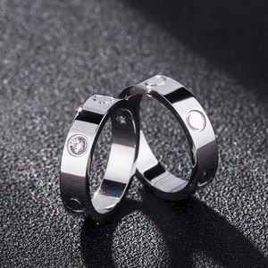 Nieuwe Dames Ring Designer Rose Goud Roestvrij Staal Luxe Kristallen Sieraden Liefde Mannen Commitment Ring Gift Engagement Belt Box Wholes2700