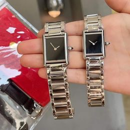 Nieuwe dame geometrisch must quartz horloge minimalistische francaise tank horloges roestvrijstalen rechthoek polshorloge Romeinse cijfers klok waterdicht 30 mm 33 mm