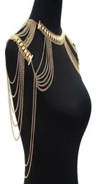 Nouvelle dame glands lien harnais chaîne collier bijoux Sexy corps épaule collier exagéré femmes mode corps bijoux 9993037