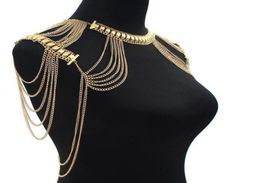 Nouvelle dame glands lien harnais chaîne collier bijoux Sexy corps épaule collier exagéré femmes mode corps bijoux 6357775