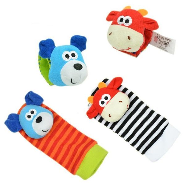 Nouveau hochet Sozzy Style Lamaze poignet âne zèbre hochet et chaussettes jouets traitement des pieds (1 ensemble = 2 pièces poignet 2 pièces chaussettes).