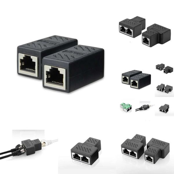 Nouveaux adaptateurs pour ordinateur portable et chargeurs 1 pièces 2022 nouveau RJ45 1 à 1/2 LAN Ethernet câble réseau femelle séparateur adaptateur connecteur séparateur Extender prise réseau té tête