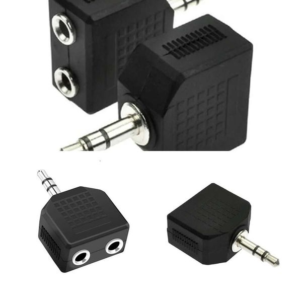 Nouveaux adaptateurs pour ordinateur portable chargeurs 2 pièces 3.5mm 1 à 2 Double écouteur casque Y séparateur câble cordon adaptateur prise Jack câble casque accessoires