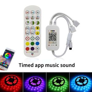 Nieuwe laptopadapters Opladers Bluetooth-controller met 24 toetsen IR-afstandsbediening voor 5-24V LED-strip 5050 LED-licht Muziekmicrofoon Smartapparaat voor feestachtergrondverlichting