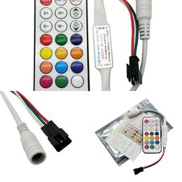 Nieuwe Laptop Adapters Opladers DC 12V LED RGB controller 14key mini WS 2812 b 2811 rgbw rgbww controller 2812 voor licht SP103E 2835 5050 strip licht magic home