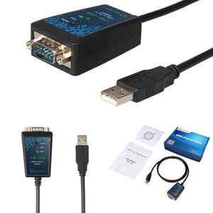 Nuevos adaptadores para portátiles Cargadores USB 2.0 de alta calidad a serie RS-232 DB9 Cable convertidor adaptador de 9 pines Longitud del chipset FTDI 1 M USB A RS232 SOPORTE WIN10