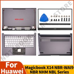 NOUVEAU ÉTAT D'ordinateur portable pour Huawei MagicBook X14 NBR-WAI9 NBR NHM NBL LCD Couverture arrière Palmrest Bottom Hingever Remplacement Gray