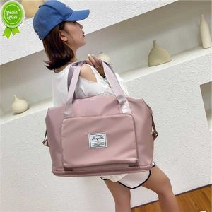 Nuevo bolso de hombro portátil plegable de gran capacidad para deportes, bolso de viaje para Yoga y gimnasio, bolso de viaje para mujer, bolso de mano para equipaje de gran capacidad