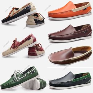 Nouvelles chaussures de voile de grande taille pour hommes chaussures décontractées pour hommes chaussures en cuir véritable chaussures de conduite britanniques simples pour hommes chaussure Eur 38-45