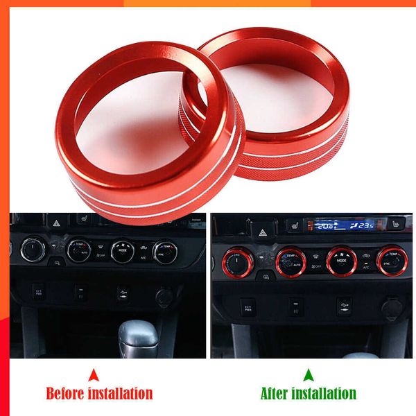 Nouveau dernier 4 pièces voiture climatiseur interrupteur Audio Cd bouton bouton couverture garniture pour Toyota Tacoma 2016 2017 2018 2019 2020 2021 2022