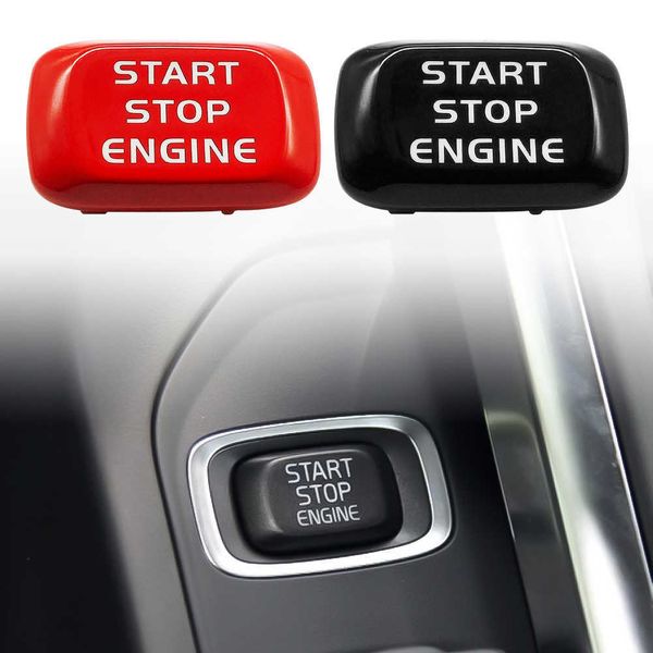 Botón de arranque de motor de coche, cubierta de reemplazo, interruptor de parada, decoración de llave, pegatina embellecedora para Volvo V40 V60 S60 Xc60 S80 V50 V70 Xc70, estilo de coche