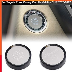 Nouveau dernier pour Toyota Prius Camry Corolla Vellifire Chr 2020-2022 voiture démarrage intérieur arrêt moteur bouton d'alimentation interrupteur paillettes couverture protéger