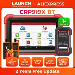 Nouveau LAUNCH X431 CRP919X BT OBD2 Scanner outils de Diagnostic automobile voiture CANFD DOIP ECU codage balayage professionnel livraison gratuite