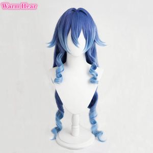 Nieuw!Layla Cosplay Wig Long 100 cm Blue Gradiënt krullend haar warmtebestendige synthetische layla Halloween -pruiken+ pruik cap
